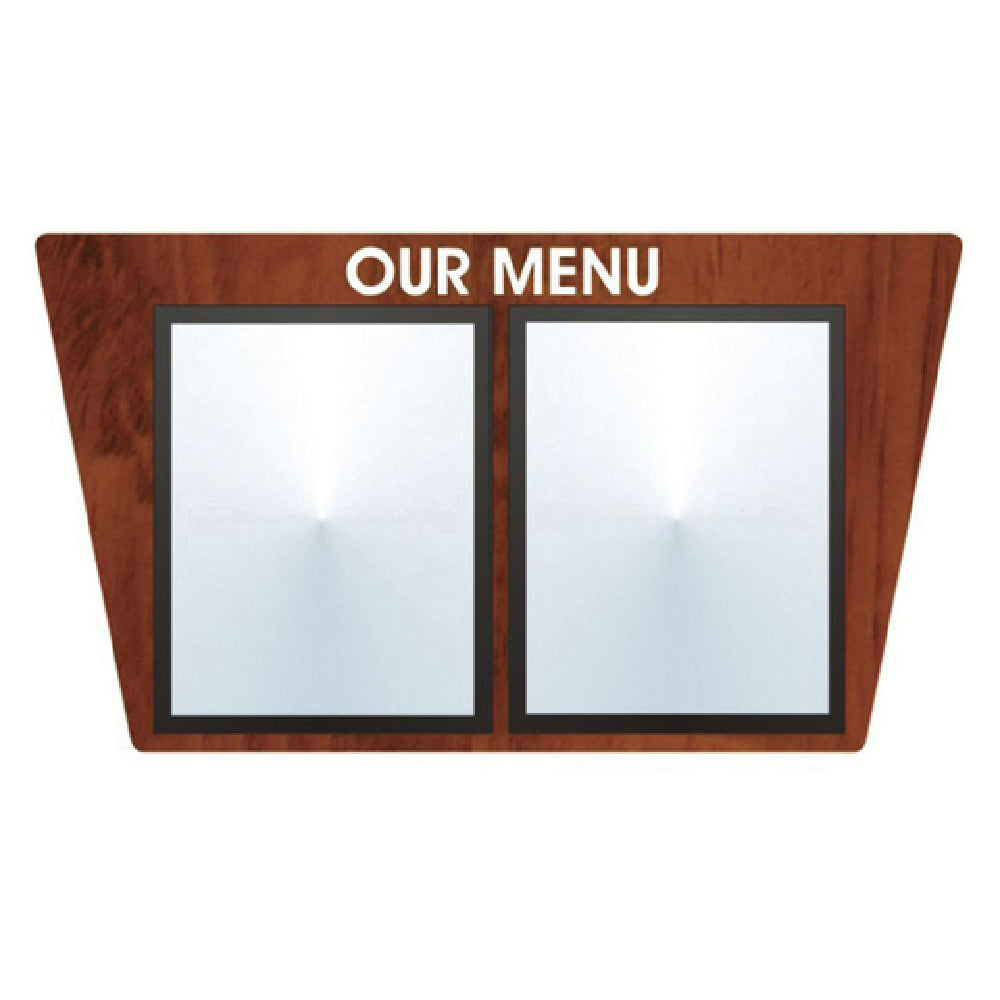 Hubert 52310 - Menu Board, 2-pocket, Wall-mount