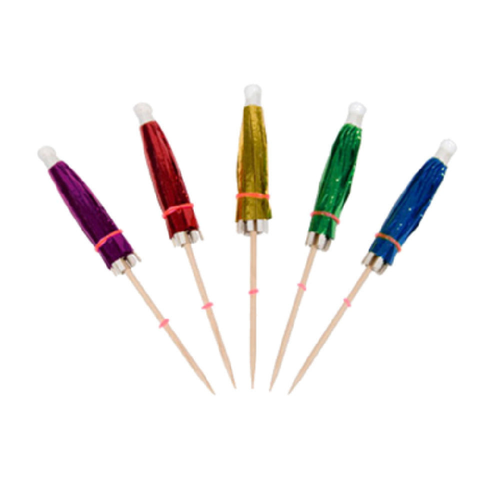 Town 51800/CS Cocktail Parasol 4"L Foil