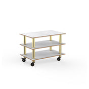 Steelite MGCMLX02CBXW - Modular Classic Medium Unit White Carrera Brushed Brass Heavy Duty Caster