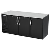 Beverage Air BB72HC-B - Refrigerated Back Bar Storage Cabinet, Three-section, 72"W X 30-3/8"D X 34"H