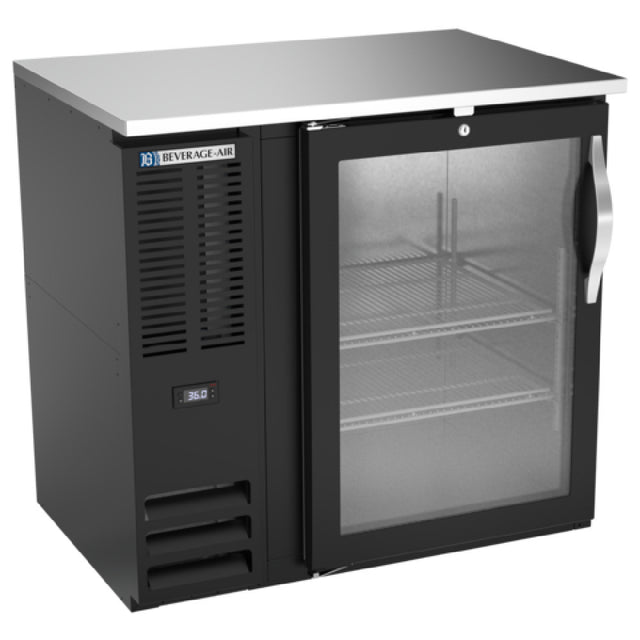 Beverage Air BBN36HC-G-B - Refrigerated Back Bar Storage Cabinet, One-section, 36"W X 26-3/8"D X 34"H