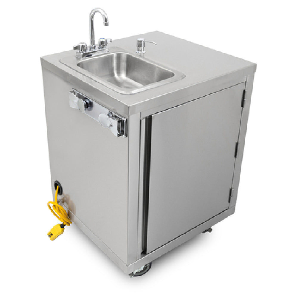 John Boos MHS-F-2624 Mobile Hand Sink Self Contained 26-3/16"W X 24-1/8"D X 36-1/16"H