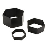 American Metalcraft RHB3 Riser Hexagon Black