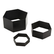 American Metalcraft RHB3 Riser Hexagon Black