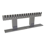 Glastender BRT-18-SSR Bridge Draft Dispensing Tower Countertop (8) Stainless Steel Faucets (handles Not Included)