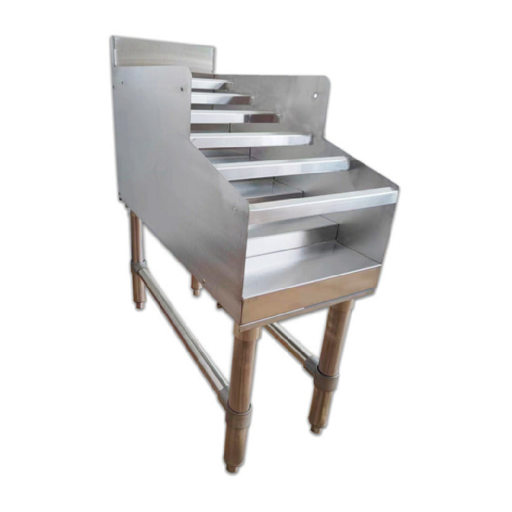 Omcan 47523 (CS-D-12) Liquor Display Rack 31"W X 13"D X 21"H 3" Backsplash