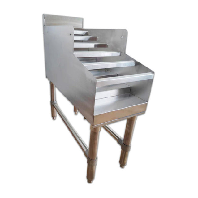 Omcan 47523 (CS-D-12) Liquor Display Rack 31"W X 13"D X 21"H 3" Backsplash