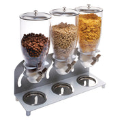 Cal Mil 3510-3-39 Cereal Dispenser (3) 3.5L Capacity Plastic Cylinders 18-1/2"W X 6"D X 17-3/4"H