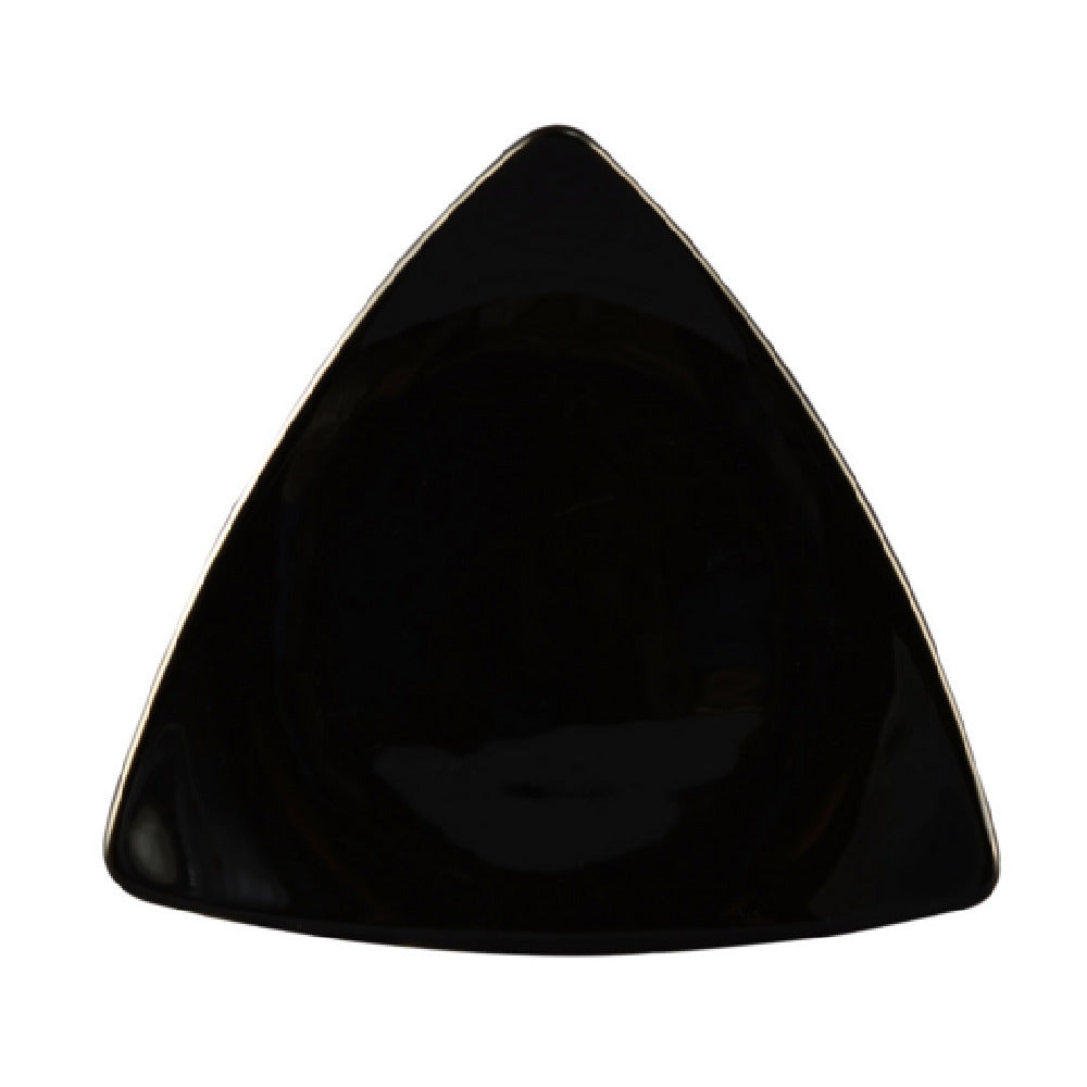 CAC China TRG-7-BLK Festiware Plate 7"L X 7"W X 3/4"H Triangular