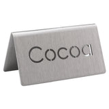 Service Ideas 1C-BF-COCOA-MOD Beverage ID Tent "Cocoa" 1-1/2"H X 3"W