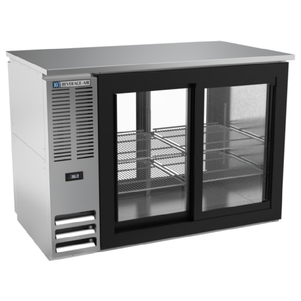 Beverage Air BBN48HC-GS-PT-S - Refrigerated Pass-Thru Back Bar Refrigerator, Two-section