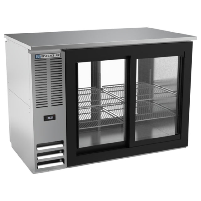 Beverage Air BBN48HC-GS-PT-S - Refrigerated Pass-Thru Back Bar Refrigerator, Two-section