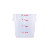 Hubert 29A-054 - Kratos® CenPro Square Food Storage Container, 8 Qt. Capacity, Translucent