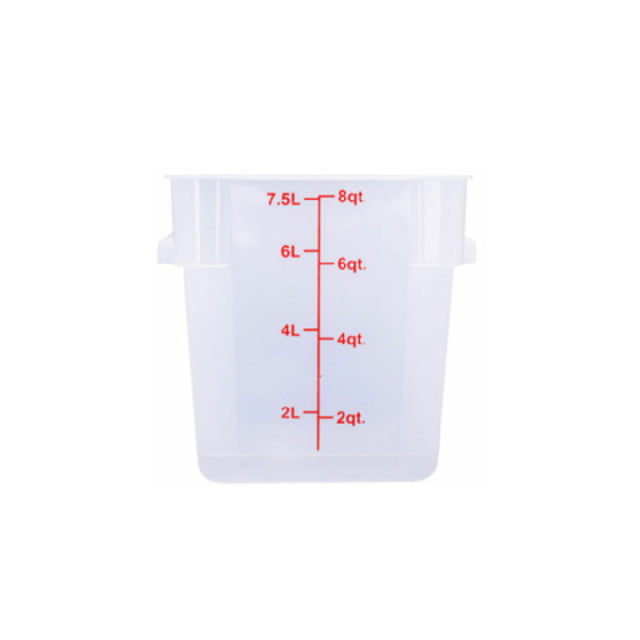 Hubert 29A-054 - Kratos® CenPro Square Food Storage Container, 8 Qt. Capacity, Translucent