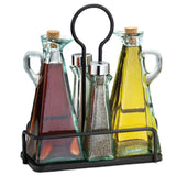 TableCraft Products 61517NBK - Marbella™ Oil & Vinegar/Salt And Pepper Set, 5-piece