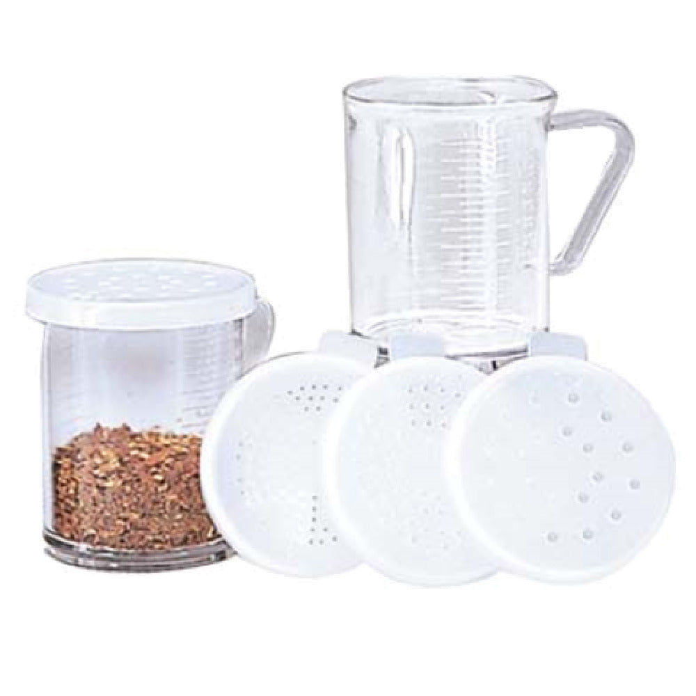 Admiral Craft LEX-DR10 Dredge 10 Oz. With 3 Snap-on Lids (fine Medium And Coarse)