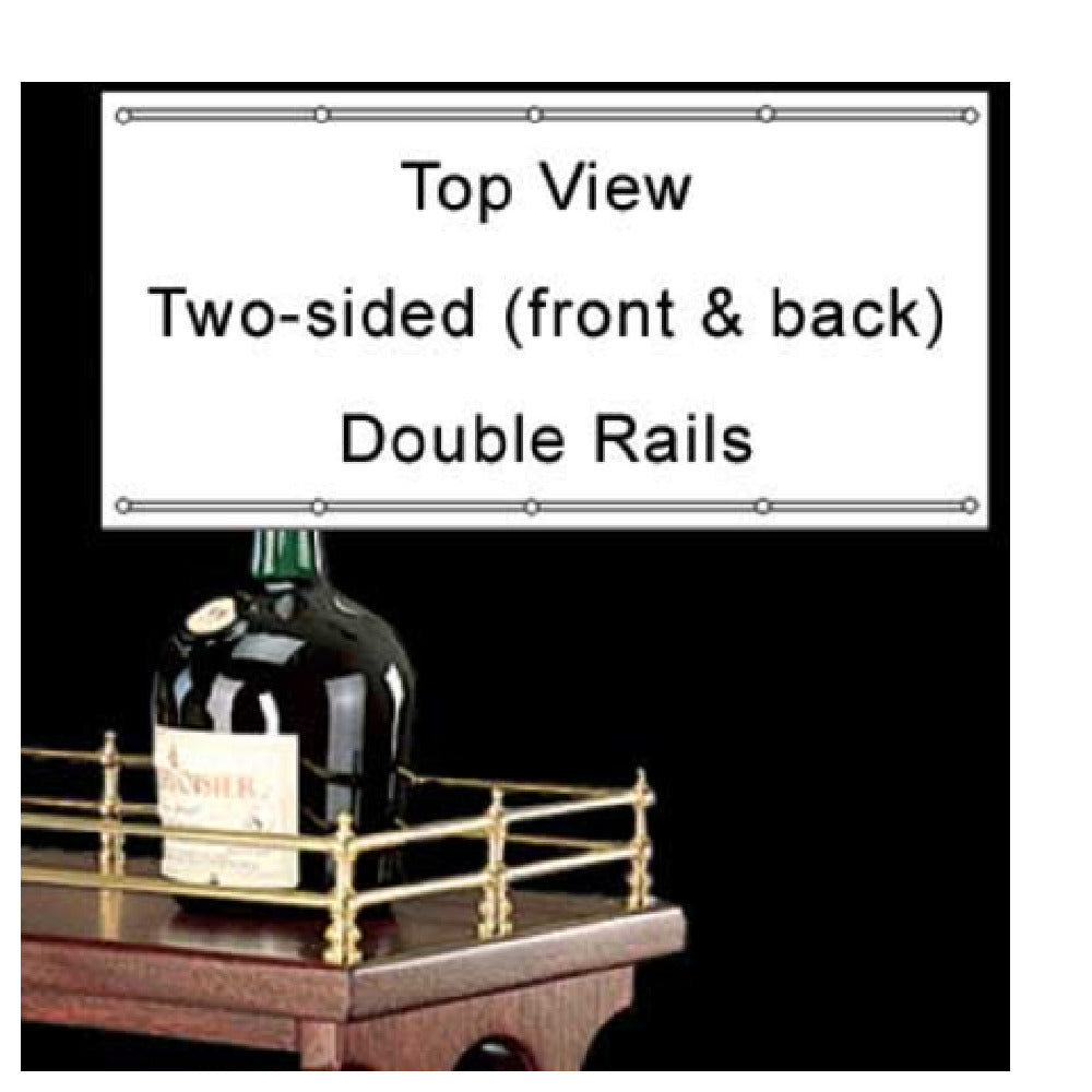 Forbes Industries 6027 Gallery Rails 2-sided (front & Back) Double Rails Brass