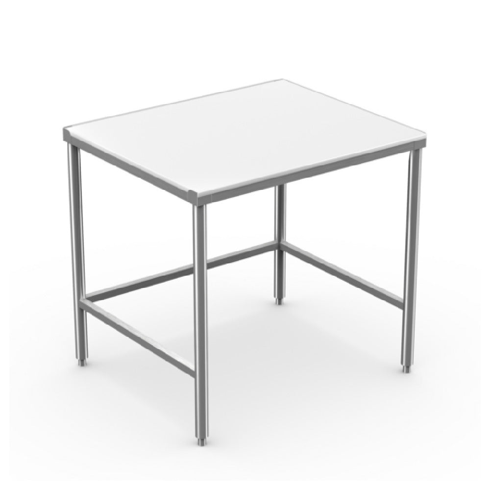 Winholt DPTR-3048 Work Table 48"W X 30"D X 34"H 5/8" Poly Top With 16/304 Stainless Steel Top Frame