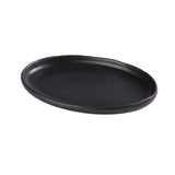 Yanco NB-208 Noble Black Plate 8-1/8"W X 5-1/2"D X 3/4"H Oval