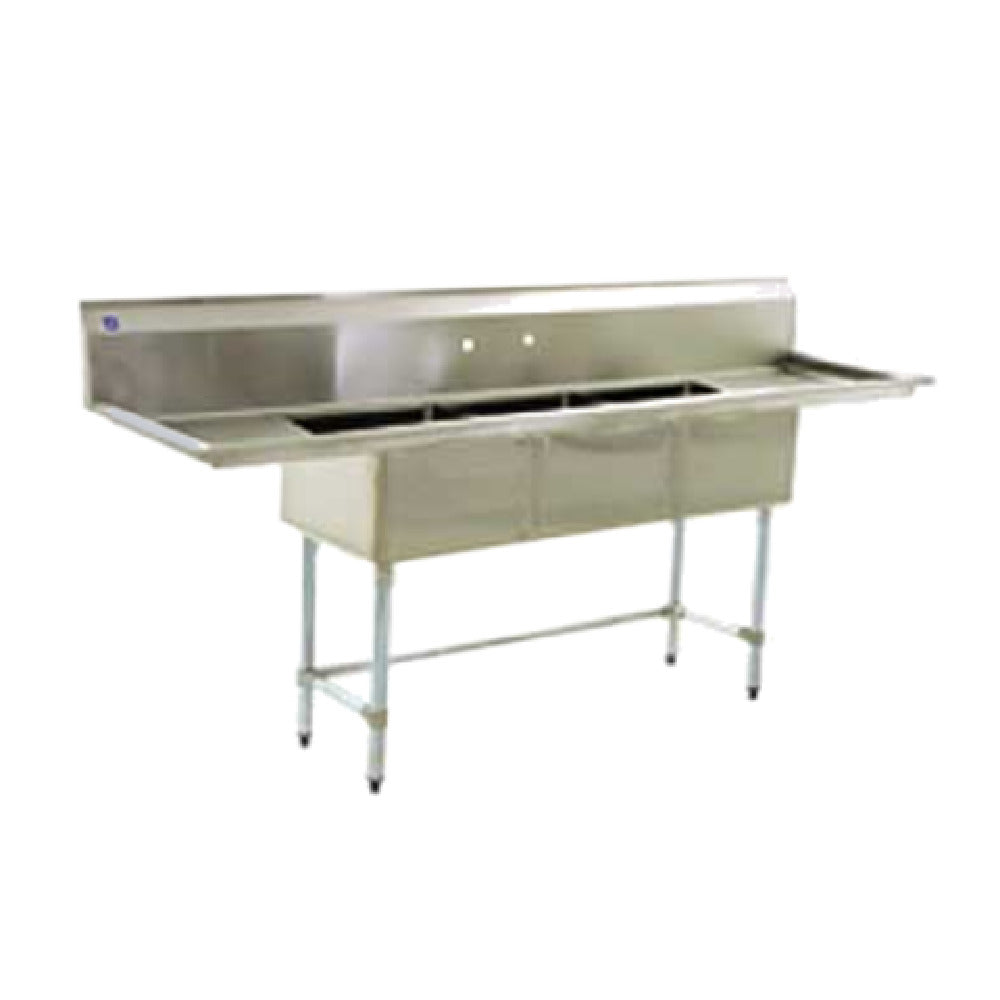 Eagle BPS-1854-3-24L-FC (IMPORTED) BlendPort® BPFC Series Sink 18" X 18" Three Compartment