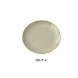 Yanco GO-212 Golden Coast Dinner Plate 12" Dia. X 1-1/8"H Porcelain