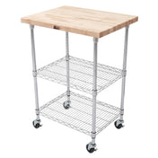 John Boos MET-MWC-2 Metropolitan Wire Cart 33"W X 27"D X 36"H Overall Size 1-1/2" Thick Full Length Rail Top