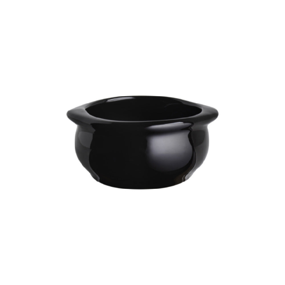 Steelite DCI12ABK Onion Soup Crock 7 Oz. 4" Dia. (4-1/2" With Handle) X 2"H