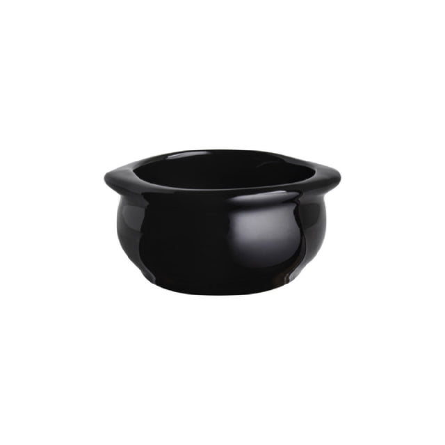 Steelite DCI12ABK Onion Soup Crock 7 Oz. 4" Dia. (4-1/2" With Handle) X 2"H