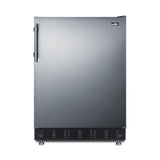 Summit FF6BK2SSRS All-Refrigerator 24" Wide 5.5 Cu.ft