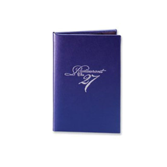 Risch MET-3V 4.25X14 Brushed Metallic Padded Faux-leather Menu Cover (specify Color)