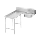 Advance Tabco DTS-G30-72L Island-Soil Dishtable L-shaped Attaches To Left Of Dish Machine Operator