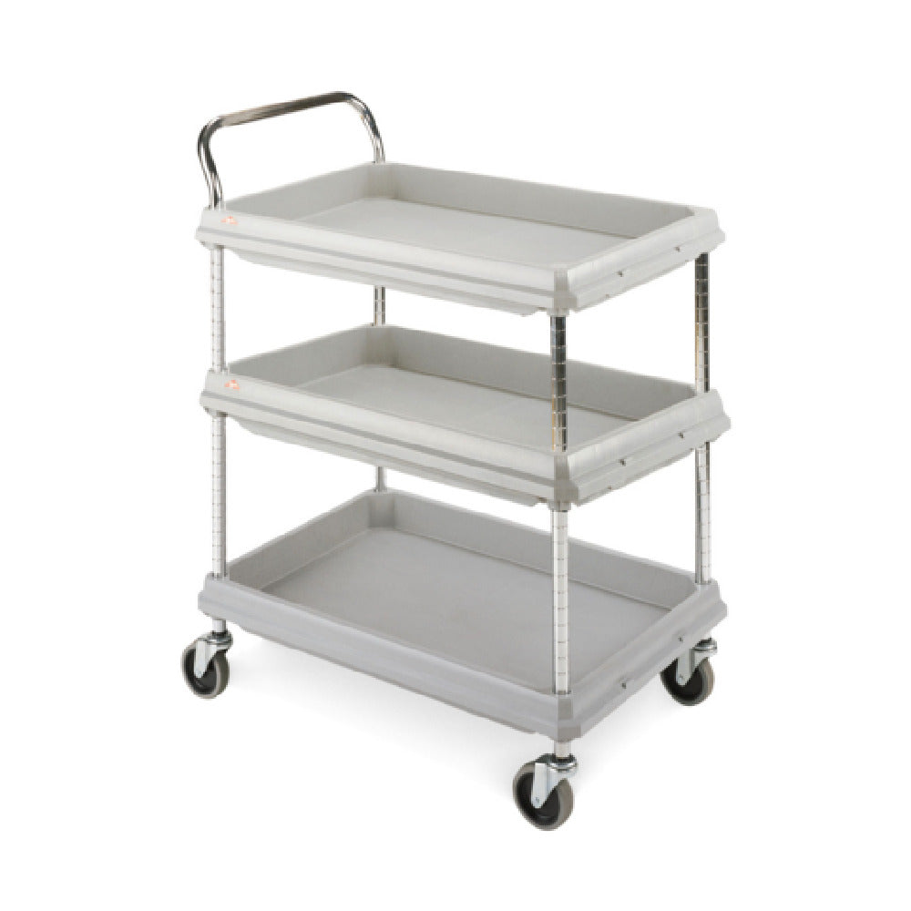 Metro BC2030-3DG Quick Ship Deep Ledge Utility Cart 3-tier With Open Base 32-3/4"W X 21-1/2"D X 41"H