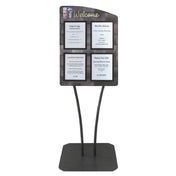 Hubert 75872 - Menu Board, 4-pocket, Floor Stand