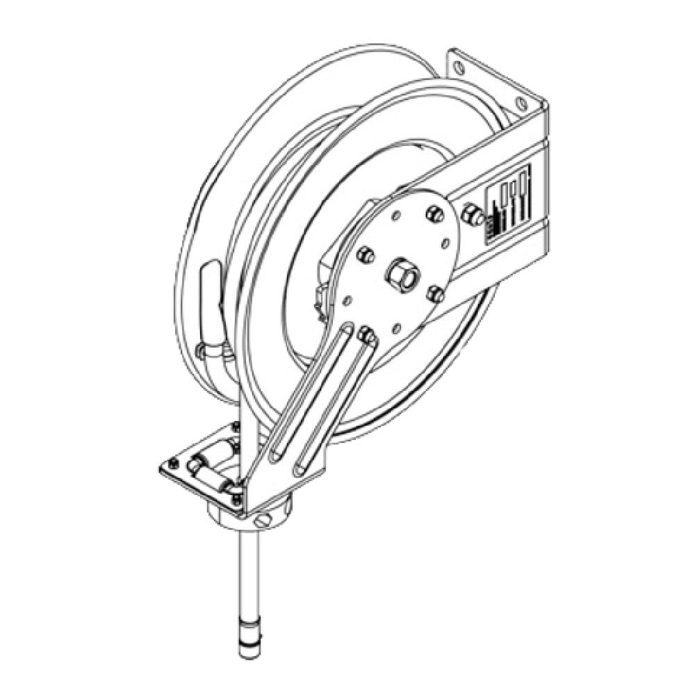 T&S Brass 5HR-342-GH Hose Reel 50' X 1/2" No Spray Gun/valve