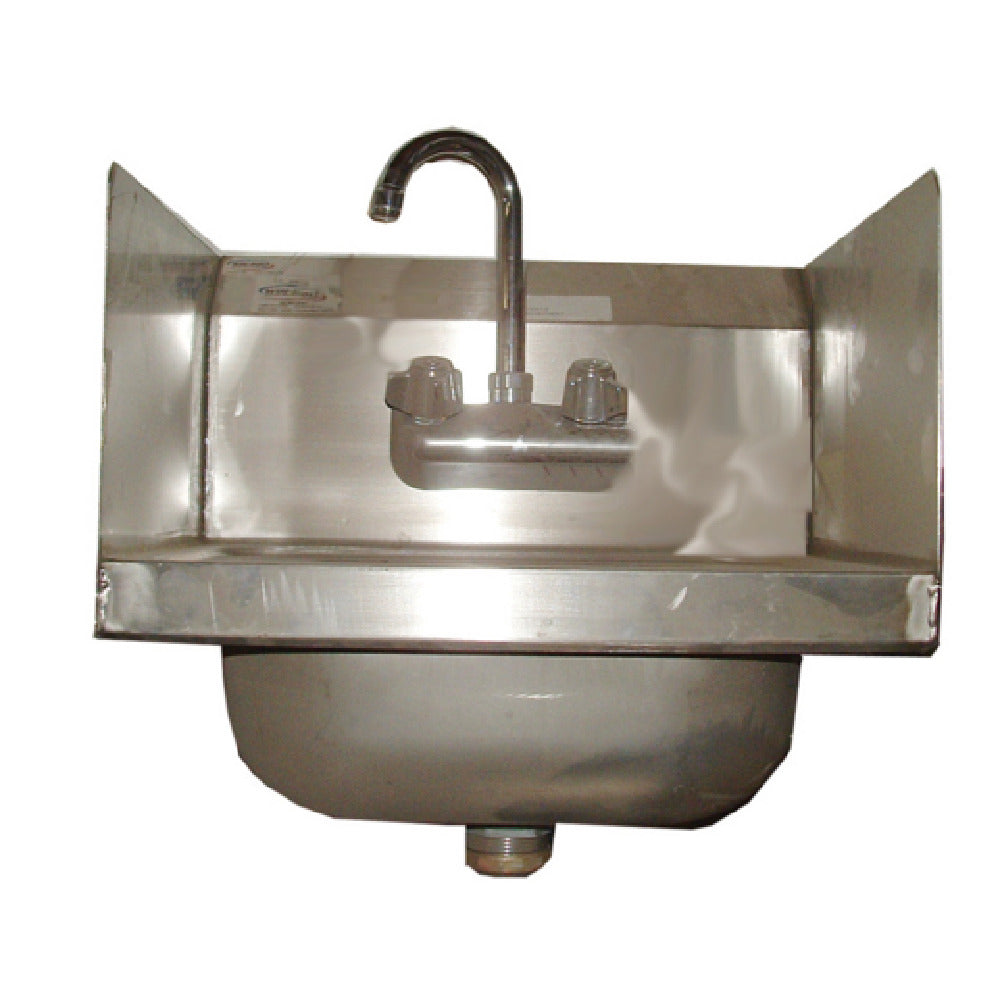 Winholt WS-HS-1410-5-F-2SS Hand Sink Wall Mount Left & Right Welded Sidesplashes