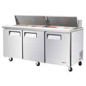 Turbo Air EST-72-N-V E-line Sandwich/Salad Unit Three Section 72-5/8"W X 30"D X 37-1/2"H