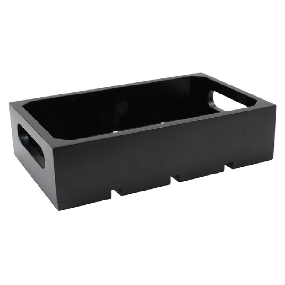 TableCraft Products CRATE13BK - Gastro Serving/Display Crate, Third Size, 12-3/4" X 7" X 2-3/4"