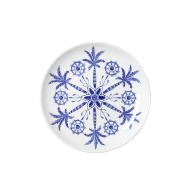 Steelite 82124AND0295 Butter Dish Coupe 4.75" X 0.625" Sultans Garden Blue