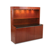 Forbes Industries 5881 Mobile Back Bar 72"W X 27"D X 78"H Hardwood With Wood Veneer Cabinet