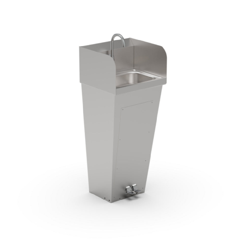 John Boos PBHS-F-1410-FV2-T-SSLR-X Pro-Bowl Hand Sink Floor Mount Tappered Pedestal