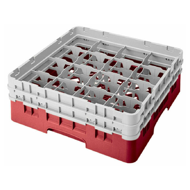 Cambro 16S434163 Camrack® Glass Rack With (2) Soft Gray Extenders Full Size
