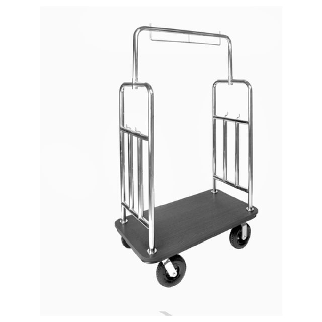 Central Specialties 2799PLS-010 Town's Square Bellman's Cart 43"W X 23"D X 71"H Squared Top Style