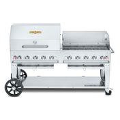 Crown Verity CV-MCB-72RWP-LP Mobile Outdoor Charbroiler LP Gas 70"x 21" Grill Area