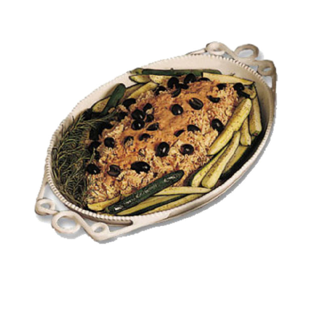 Bon Chef 2104IVY Bolero Platter 14-3/4" X 20" X 1-3/4" Aluminum With Ceramic-look Coating