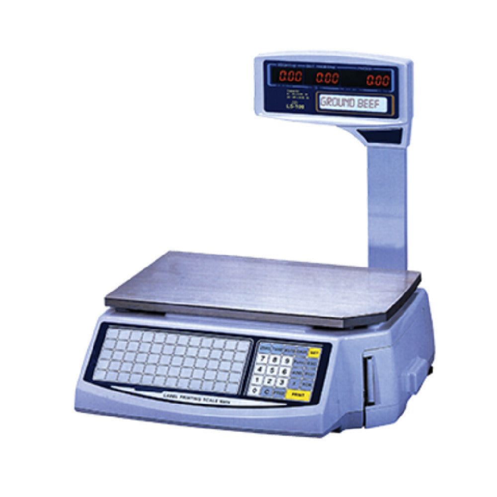 Skyfood Equipment LS-100-N Easy Weigh® Networking & Price Computing Printing Scale Elevated LCD Pole Display With Bright Red Display For Weight & Pricing