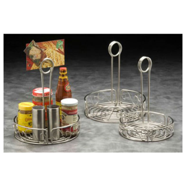 American Metalcraft SSCC6 Condiment Rack 6-1/4" Dia. X 9"H Round