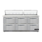Continental Refrigerator D72N18-FB-D Designer Line Sandwich Unit Front Breather