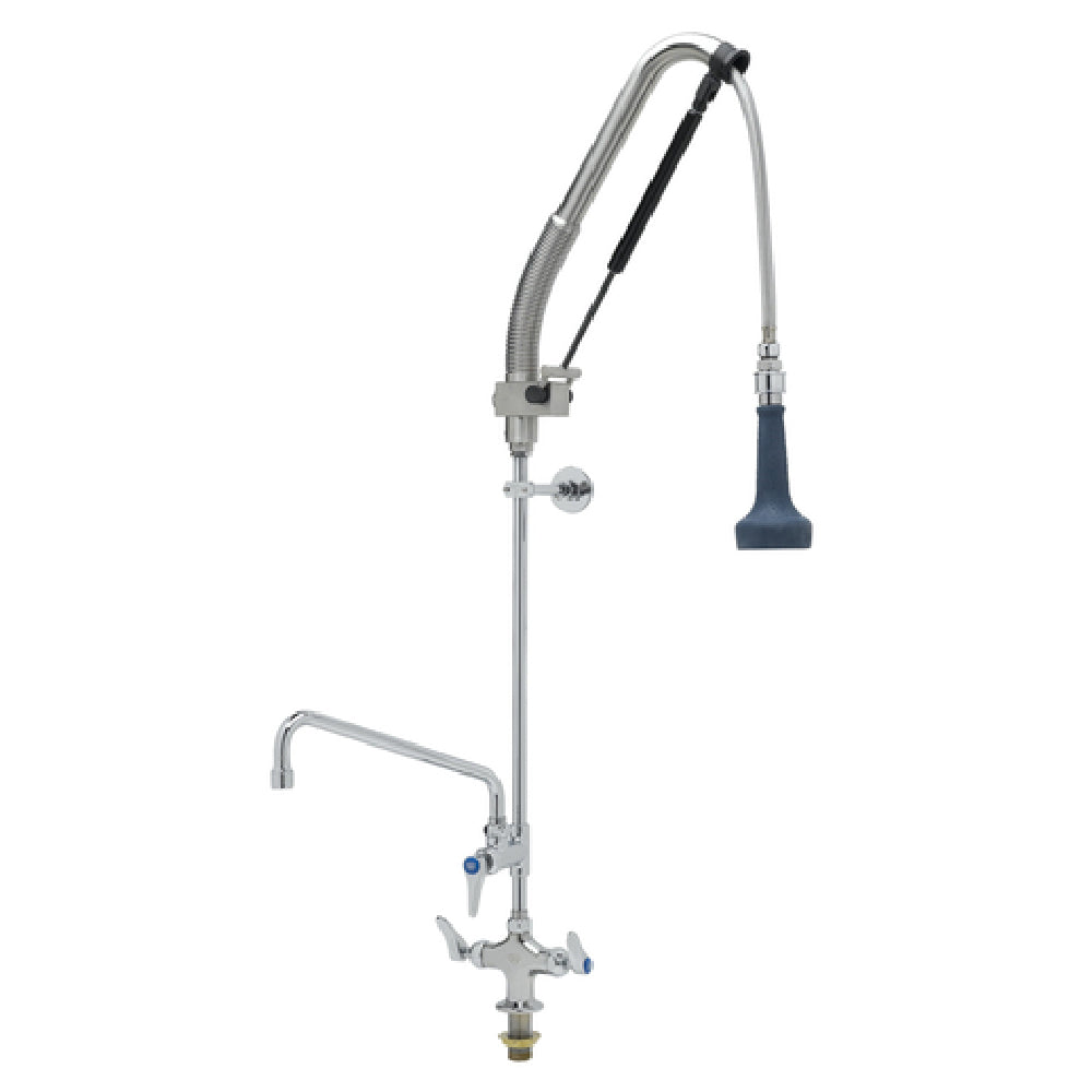 T&S Brass B-0113-12-CRB8P EasyInstall DuraPull Pre-Rinse Unit Single Hole Deck Mount
