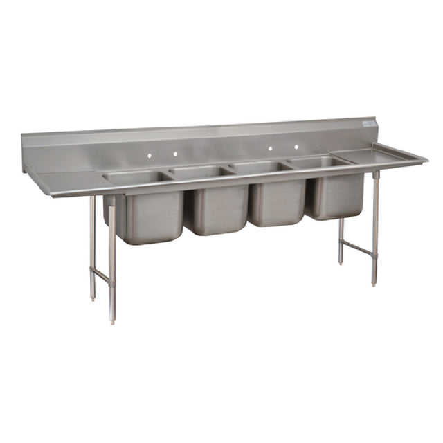 Advance Tabco 93-24-80-18RL Regaline Sink 4-compartment With Left & Right-hand Drainboards