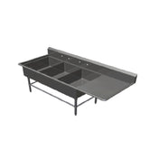 John Boos 43PB2028-1D30R Pro-Bowl Sink 3-compartment 94-3/16"W X 33-1/2"D X 44-1/16"H Overall Size